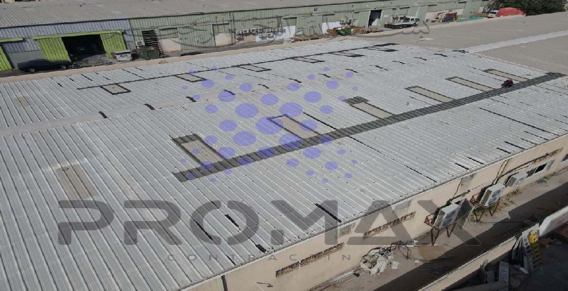Globe Gym - metal roof waterproofing project by Promax in Dubai, UAE